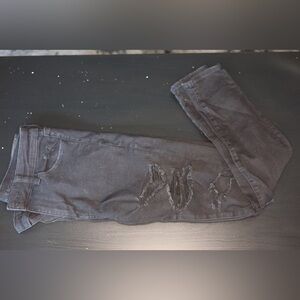 Distressed Black Jeans